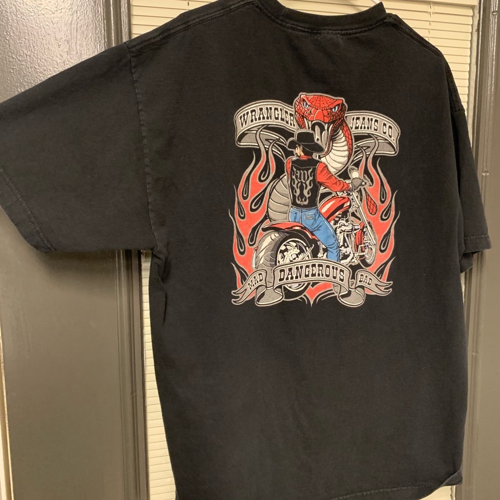 90s vintage wrangler t shirt men’s size L western - Picture 3 of 8